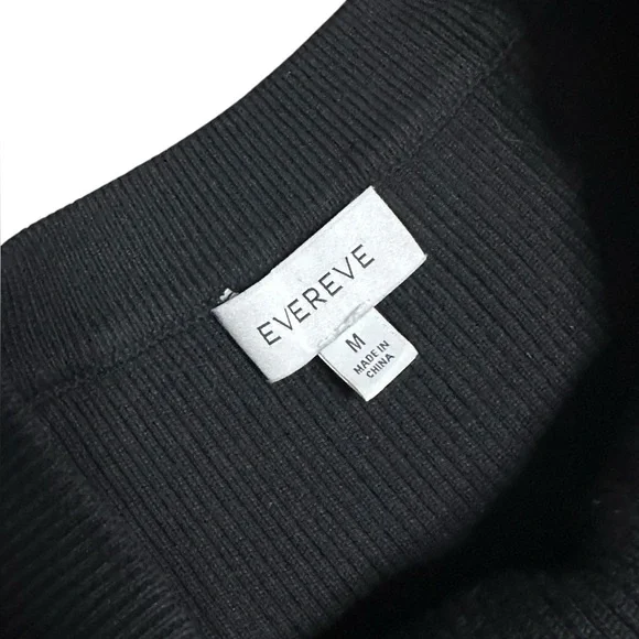 Evereve Miley ribbed bodice wide leg black floral Jumpsuit size M - Picture 5 of 6